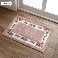 IMIHAN1 1 Pcs Pink Rug, Pink Non-Skid Flower Rug,  16*24Inch Absorbent Microfiber Bathroom Rugs Bedr