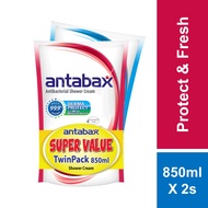 Antabax Antibacterial Shower Cream Protect 850ml + Fresh 850ml Twin Pack