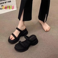 [Eighth] 2025 Summer New Outdoor Beach Sandals Fashionable Casual Slippers Thick-soled Height-increa