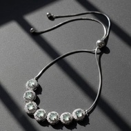 玻璃種天空藍翡翠蛋面手鍊 925純銀 | 天然翡翠A貨 | 送禮