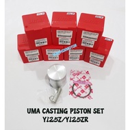 UMA RACING CASTING PISTON SET 62MM WITH MACHINING YAMAHA Y125 Y125Z Y125ZR 125Z 125ZR BLOCK ESPADA IKK TOBAKI LEO REDLEO