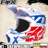 NEW FOX V1 SKEW HELMET - HELM ADVENTURE TRAIL - ENDURO KOMPETISI OFF-ROAD - SUPERMOTO MOTOCROSS ORIG