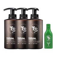 Ts Trillion Ts Caffeine Shampoo 500g X 3 + Ts Gold Plus Shampoo 100g X 1