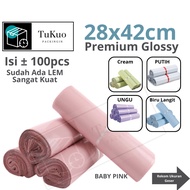 Polymailer 28x42cm contents 100pcs Premium Glossy Plastic Packing Olshop Online Shop LDPE 110micron 