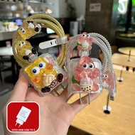 GM SIZE FIT VIVO 33W Charger Cable Protector/44W/15W/18W Unique Cute Characters 1 set contains 5pcs 