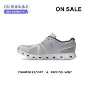 ใหม่และแท้ On Running Cloud 5 " Gray " รองเท้ากีฬา 59.98909 รับประกัน 1 ปี