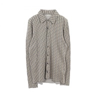 [มือสอง] เสื้อเชิ้ตผ้าฝ้ายถักโอเวอร์ไซส์ Dior Oblique Cotton Jacquard สำหรับผู้ชาย (สภาพ A)