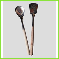 ▧ § UCHOOZ REGULAR SANDOK AT SIYANSI / SANDOK SET WOODEN HANDLE / FRYING SPOON / FLIPPER