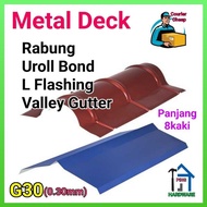 Metal Deck, Rabung,Caping, Uroll Bond, L Flashing, Valley Gutter (MD)