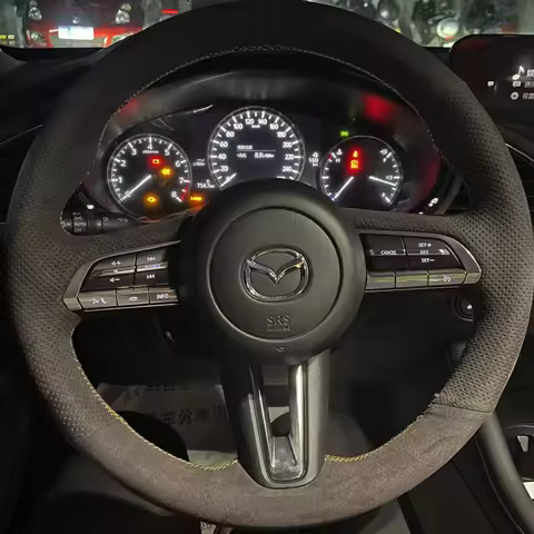 Custom Car Steering Wheel Cover Soft Suede 100% Fit For Mazda CX-30 CX30 2019-2020 Mazda 3 Axela 201