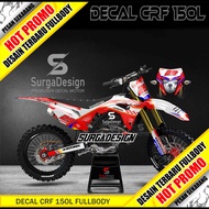 DECAL CRF MERAH PUTIH, DECAL CRF MERAH 150 L, DECAL CRF PUTIH BIRU