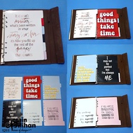 Daily Quotes Binder Divider 2 Rings, 6 Rings, 20 Rings, 26 Rings 1 Set of 6 Sheets Glossy Lamination