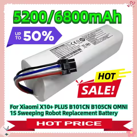 For Xiaomi X10+ PLUS B101CN B105CN OMNI 1S Sweeping Robot Replacement Battery