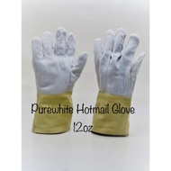 Heat Resistant Pure White Hotmail Gloves 20oz