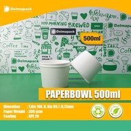 nk1 Paper bowl 500 ml microwave 50pcs/ pack tahan panas dan tebal FDA