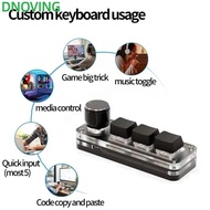 DNOVING Macro Mechanical Keyboard, Macropad Mini  Gaming Keyboard,   Backlit 3 Keys Custom Programmi