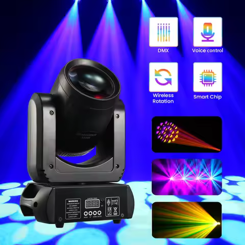 Professional Mini Beam 150W LED Moving Head Light 18 Rotating Prisms Dj Mobile DMX512 Gobo Spot Disc