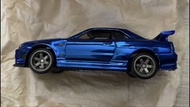 HOTWHEELS RLC GTR R34 blue