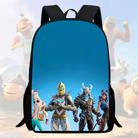 Kids School Backpack Cartoon Fort-nite Bags for Girls Boys Durable Lightweight Large Capacity Breath