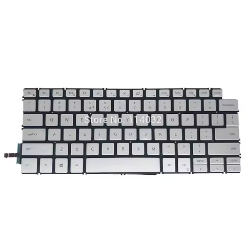 Original laptop keyboard for Dell Inspiron 14 7000 7490 UI English black silver backlight 08GH4P PK1