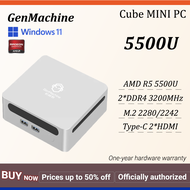 GenMachine Mini PC AMD Ryzen5 5500U Radeon Graphics Windows 11 Ryzen 2.1GHz Up to 4.0GHz 2*DDR4 WiFi