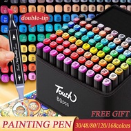 Markers Set - 30/48/80/120/168 Colors Double-Ended Art Markers for Drawing Waterproof Quick-Drying