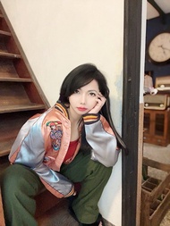 TAILOR TOYO 灰橘x亮咖 東洋雙面穿橫須賀刺繡棒球外套