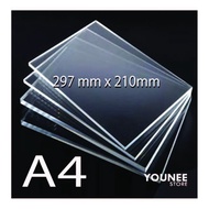 A4 Transparent acrylic sheet ( casting grade / grade A), PLASTIK JERNEH, PLASTIC CLEAR