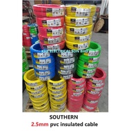 Southern 2.5mm pvc insulated cable - sirim & jkr approved #