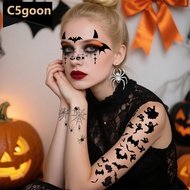 C5GOON 10pcs Spider Tattoo Stickers Spider Web Fake Tattoo Women Men Eyebrow Face Makeup Temporary T