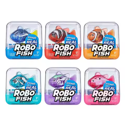 ZURU Robo Fish Robotic Swimming Fish with Color Change Water Activated Kids Bath Water Toys Electric
