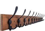 Homagic Coat Rack Wall Mount 47.3'' Wall Hook Rack Burnt Brown Coat Hanger Rustic Towel Racks for Ba
