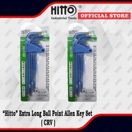[ HITTO ] 9 Pcs Extra Long Ball Point Allen Key Set ( MM ) CRV Material / Allen Key Set (06BAK09MM )