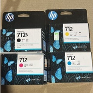 HP 712B Black / 712 Cyan/Magenta/Yellow DesignJet Ink Cartridge 100% Original Genuine