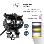 LAMPU SOROT LED/LAMPU TEMBAK LED/LAMPU SOROT OWL 2 LED 12 VOLT DC CAHAYA KUNING-PUTIH/LAMPU TEMBAK M