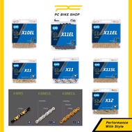 KMC 10,11,12 SPEED CHAINS Silver/Gold/Black 单车链 Cycling Bicycle Bike Basikal Rantai Road lightweight