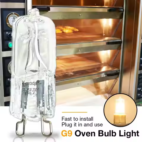 40W Oven Light Bulb G9 High Temperature Bulb Steamer Light G9 Oven Lighting Bulb 110-130V / 220-240V