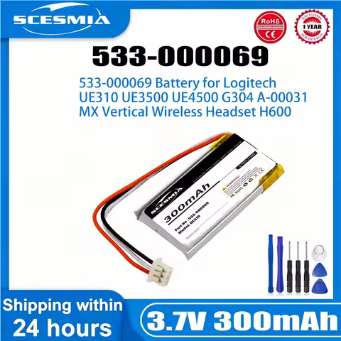 Mouse Battery 300mAh AHB521630PJT-04 533-000069 AHB521630 for Logitech MX Vertical 810-006368 M-R007