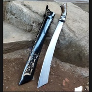 TERBARU GOLOK PATIMURA HITAM UKIR KHUSU PEMOTONG KAYU DAN BAMBU KUALITAS SANGAT TAJAM ASLI CIBATU