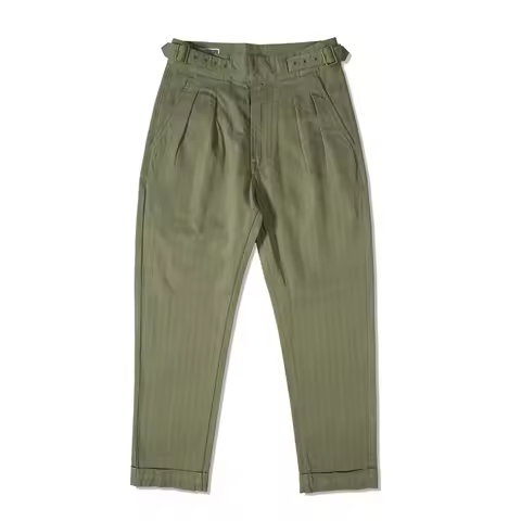 Red Tornado Herringbone Cotton Gurkha Pants Men's Daily Casual Trousers 2 Types