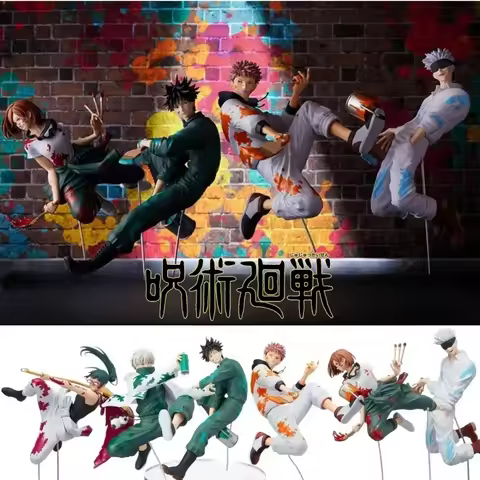 SEGA Original Jujutsu Kaisen Anime Figures - Graffiti Battle Fushiguro Megumi Kugisaki Nobara Panda 