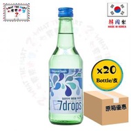 7 Drops - 【原箱優惠】韓國 7 Drops 原味清新燒酒 (16%) 360ml (8809705070521_20)