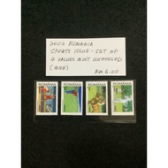 2002 Romania Sports Issue-Set Of 4 Values Mint Unhinged (MNH)