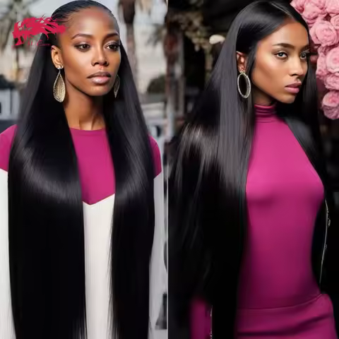 Ali Queen 6X6/7X7 Straight HD Lace Frontal Wig Transparent 13X4&13X6 Front Indina Virgin Human Hair 