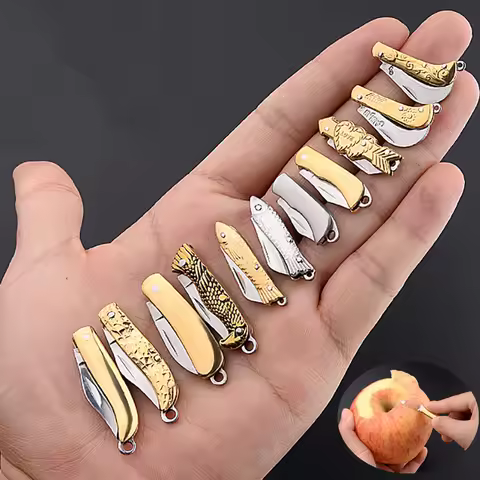 Mini Pocket Knife Folding Unpacking Express Unpacking Small Knife Hiking Keychain Pendant Portable K
