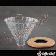 Dripper V60 Glass 02 Wood VDG-02 Dripper VDG Wood V60 Glass