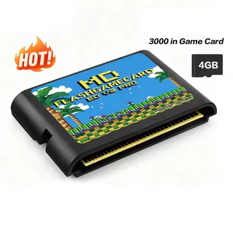 4000 in 1 Mega Genesis MD V3 Pro With 4GB TF Card EDMD Game Card For SEGA Genesis Mega Drive Master 