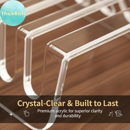 ThickRich Clear Acrylic CD Display Shelf Multifunctional 6 Grid 8 Grid Organizer for Living Room Dec