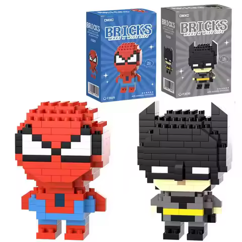 Marvel Spider-Man Building Blocks Deadpool & Venom Iron Man Marvel Legends Animated Figures Kids Toy