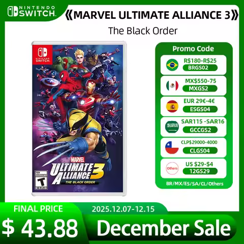 MARVEL ULTIMATE ALLIANCE 3：The Black Order - Nintendo Switch Games Physical Deals Cartridge Support 